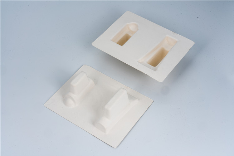 molded fibre tray for cosmetic tube